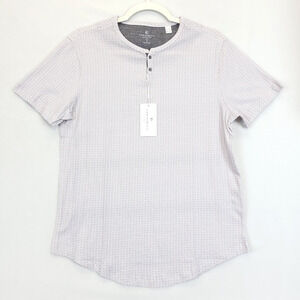 Con.Struct Henley T Shirt Stretch Men S Short Sleeve Gray Cotton Causal Everyday